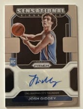 2021-22 Panini Prizm Sensational Signatures Josh Giddey #SS-JGI card