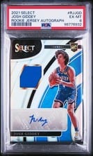 2021-22 Panini Select Rookie Jersey Autographs Josh Giddey #RJ-JGD card