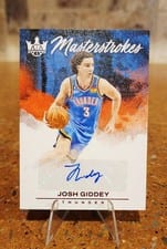 2023-24 Panini Court Kings Masterstrokes Autographs Josh Giddey #MS-GID card