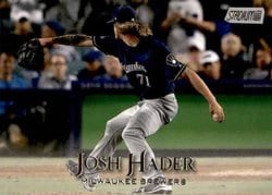2019 Stadium Club Base Set Josh Hader #144 card