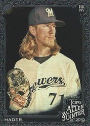 2019 Topps Allen & Ginter X Base Set Josh Hader #37 card