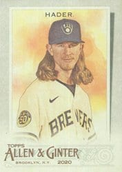 2020 Topps Allen & Ginter Base Set Josh Hader #219 card