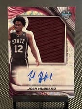 2024-25 Bowman's Best University Prospect Jumbo Relic Autographs Josh Hubbard #PJRA-JH card
