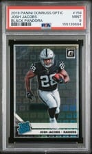 2019 Donruss Optic Josh Jacobs Black Pandora #158
