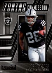 2019 Panini Playbook Zoning Commission Josh Jacobs #1 card