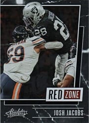 2020 Panini Absolute Red Zone Josh Jacobs #13 card
