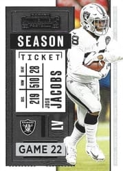 2020 Panini Contenders Base Set Josh Jacobs #29 card