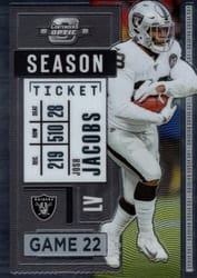 2020 Panini Contenders Optic Base Set Josh Jacobs #32 card