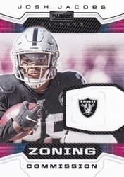 2020 Panini Playbook Zoning Commission Josh Jacobs #ZC-15 card