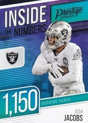 2020 Panini Prestige Inside the Numbers Josh Jacobs #IN-JJ card