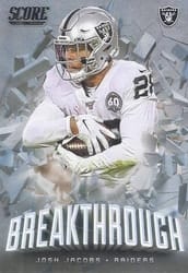 2020 Score Breakthrough Josh Jacobs #B-JJ card