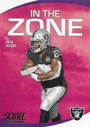 2020 Score In the Zone Josh Jacobs #IZ-JJ card