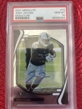 2021 Panini Absolute Base Signatures Josh Jacobs #72 card