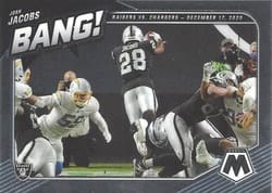 2021 Panini Mosaic Bang! Josh Jacobs #10 card