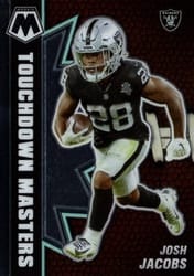 2021 Panini Mosaic Touchdown Masters Josh Jacobs #9 card