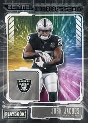 2021 Panini Playbook Zoning Commission Josh Jacobs #ZC-JJA card