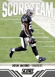 2021 Score Score Team Josh Jacobs #ST18 card