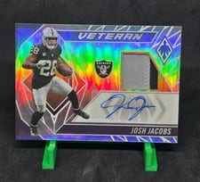 2022 Panini Phoenix Veteran Autograph Materials Josh Jacobs #VAM-JJ card
