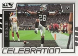 2022 Score Celebration Josh Jacobs #C-JJ card