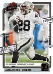 2023 Donruss Highlights Josh Jacobs #H-JJ card