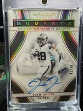 2023 Panini Immaculate Collection Immaculate Moments Autographs Josh Jacobs #5 card