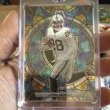 2023 Panini Mosaic Stained Glass Josh Jacobs #SG-12 card