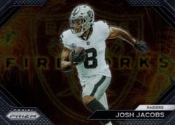 2023 Panini Prizm Fireworks Josh Jacobs #17 card