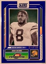 2025 Score The Franchise Josh Jacobs #12 card