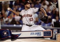 2019 Topps Big League Base Set Josh James #220 card