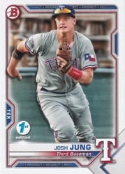 2021 Bowman 1st Edition Base Set Josh Jung #BP-38 card