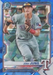 2021 Bowman Sapphire Edition Base Set Josh Jung #BCP-38 card