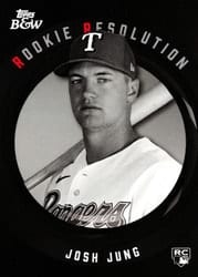 2023 Topps Black & White Rookie Resolution Josh Jung #RR3 card
