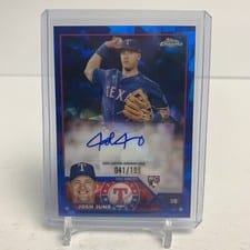 2023 Topps Chrome Update Sapphire Edition Autographs Josh Jung #USA-JJ card