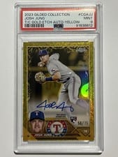 2023 Topps Gilded Collection Gold Etch Autographs Josh Jung #CGA-JJ card