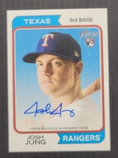 2023 Topps Heritage Real One Autographs Josh Jung #ROA-JJ card