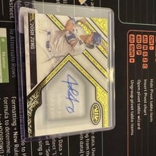 2025 Topps Tier One Clearly Perfect Autographs Josh Jung #CPA-JJ card