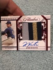 2024 Panini Flawless Prospect Patch Autographs Josh Knoth #PPA-JK card