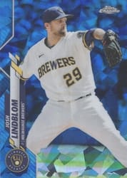 2020 Topps Chrome Update Sapphire Edition Base Set Josh Lindblom #U-41 card