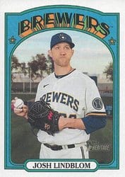 2021 Topps Heritage Base Set Josh Lindblom #289 card