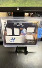 2022 Panini Absolute Tools of the Trade 4 Swatch Signatures Josh Lowe #TT4S-JL card
