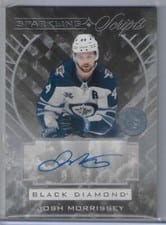 2021-22 Upper Deck Black Diamond Sparkling Scripts Josh Morrissey #SC-JM card