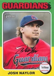 2024 Topps Heritage Mini Base Set Josh Naylor #302 card