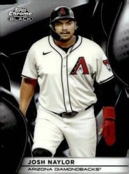 2025 Topps Chrome Black Base Set Josh Naylor #36 card