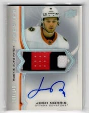 2020-21 Upper Deck Premier Acetate Rookie Autograph Patch Josh Norris #AR-JN card