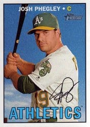 2016 Topps Heritage Base Set Josh Phegley #589 card