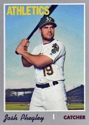 2019 Topps Heritage Base Set Josh Phegley #570 card