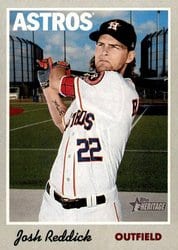 2019 Topps Heritage Base Set Josh Reddick #60 card