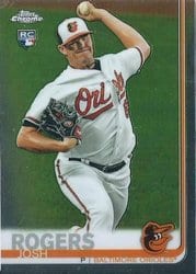 2019 Topps Chrome Base Set Josh Rogers #121 card
