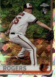 2019 Topps Chrome Sapphire Edition Base Set Josh Rogers #567 card