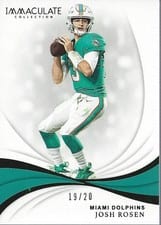2019 Panini Immaculate Collection Josh Rosen #55 card